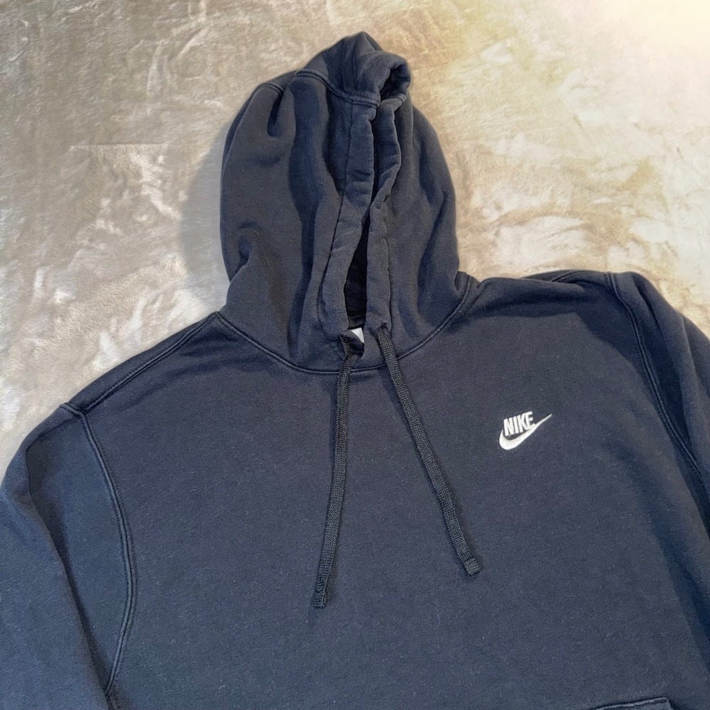 Nike Sportswear Club Fleece Pullover Hoodie Black BV2654-010 Mens Large